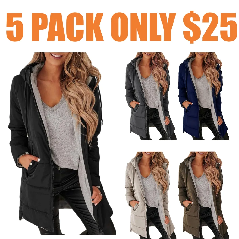 Womens Warm Puffer Down Jacket Hooded