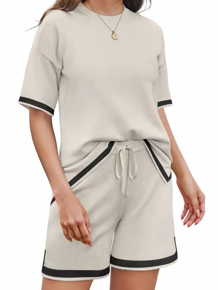 💖Women's Plus Size Knit Lounge Set – 2-Piece Casual Outfit