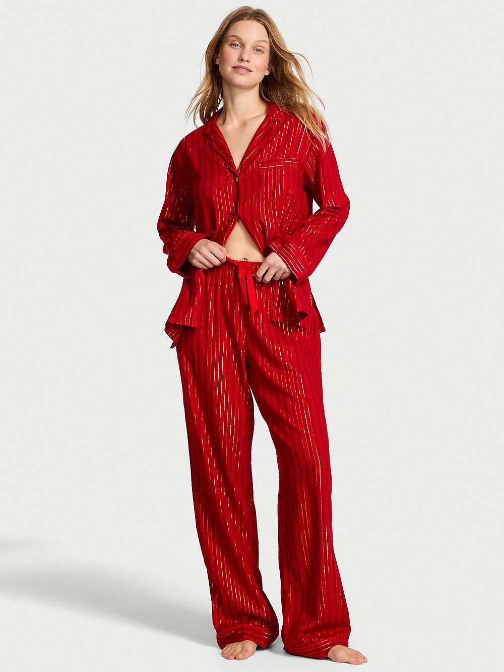 Flannel Long Pajama Set