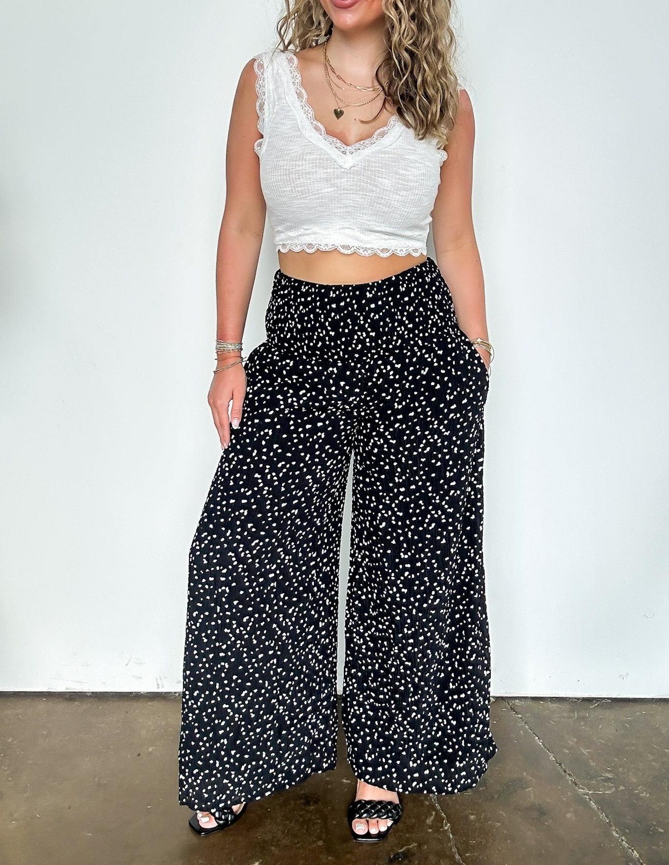 Flare High Waist Flowy Pants