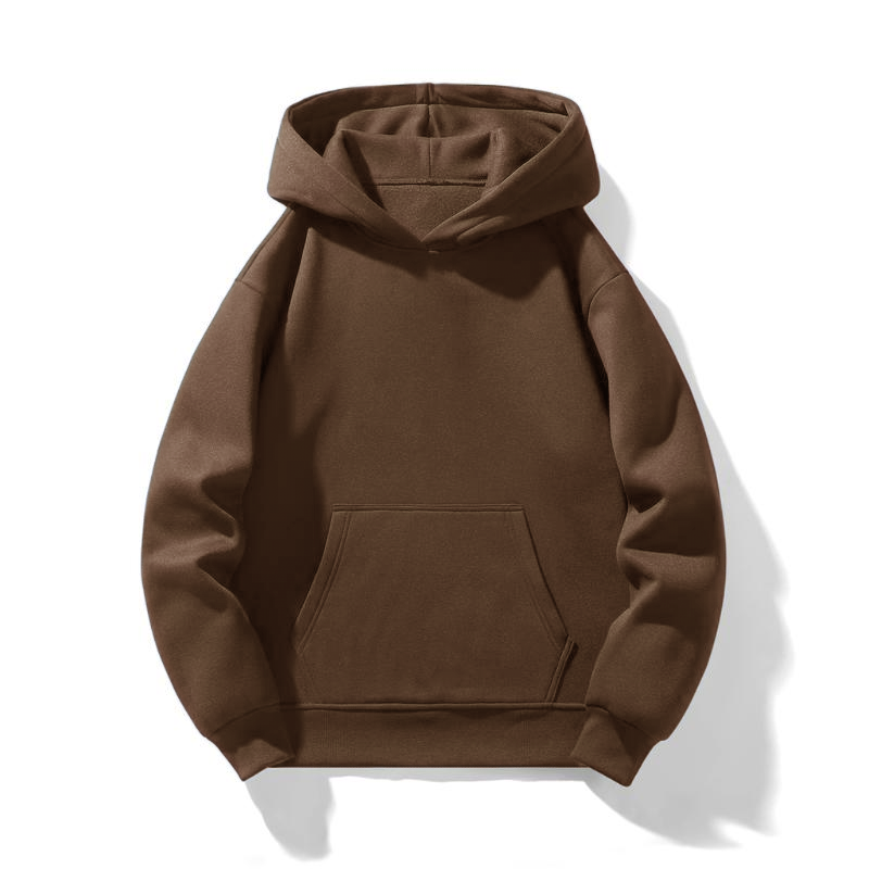Men’s Essential Solid Color Hooded Sweatshirt – Casual Regular Fit