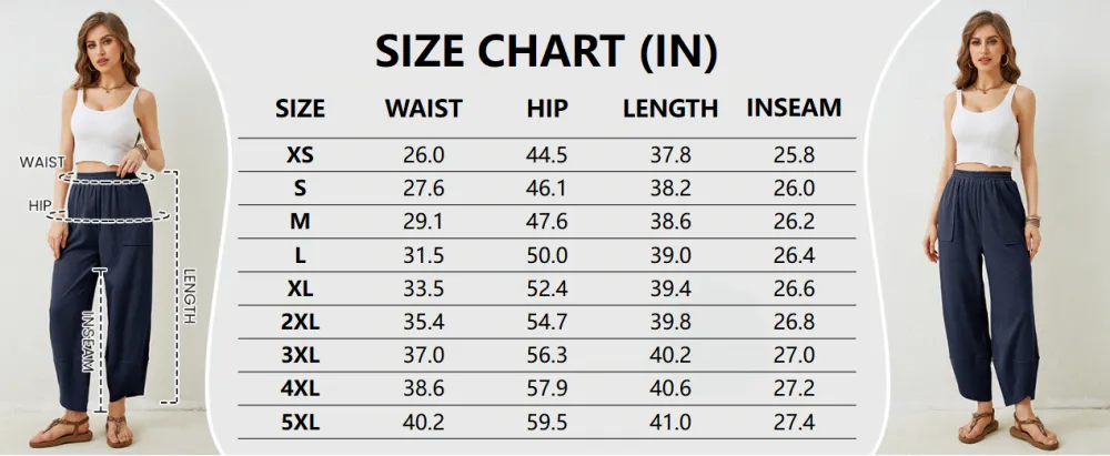 Womens Baggy Wide Leg Pants