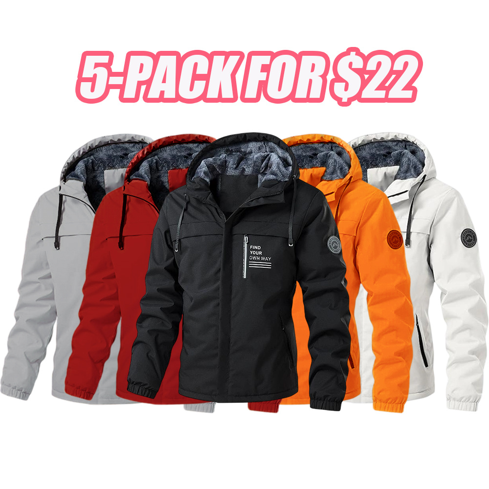 Men's Thick Fleece Lined Hooded Jacket