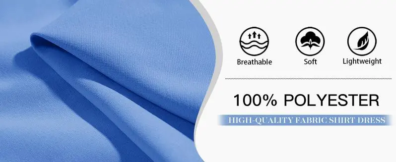 Womens Casual Button Down Shirt Dress