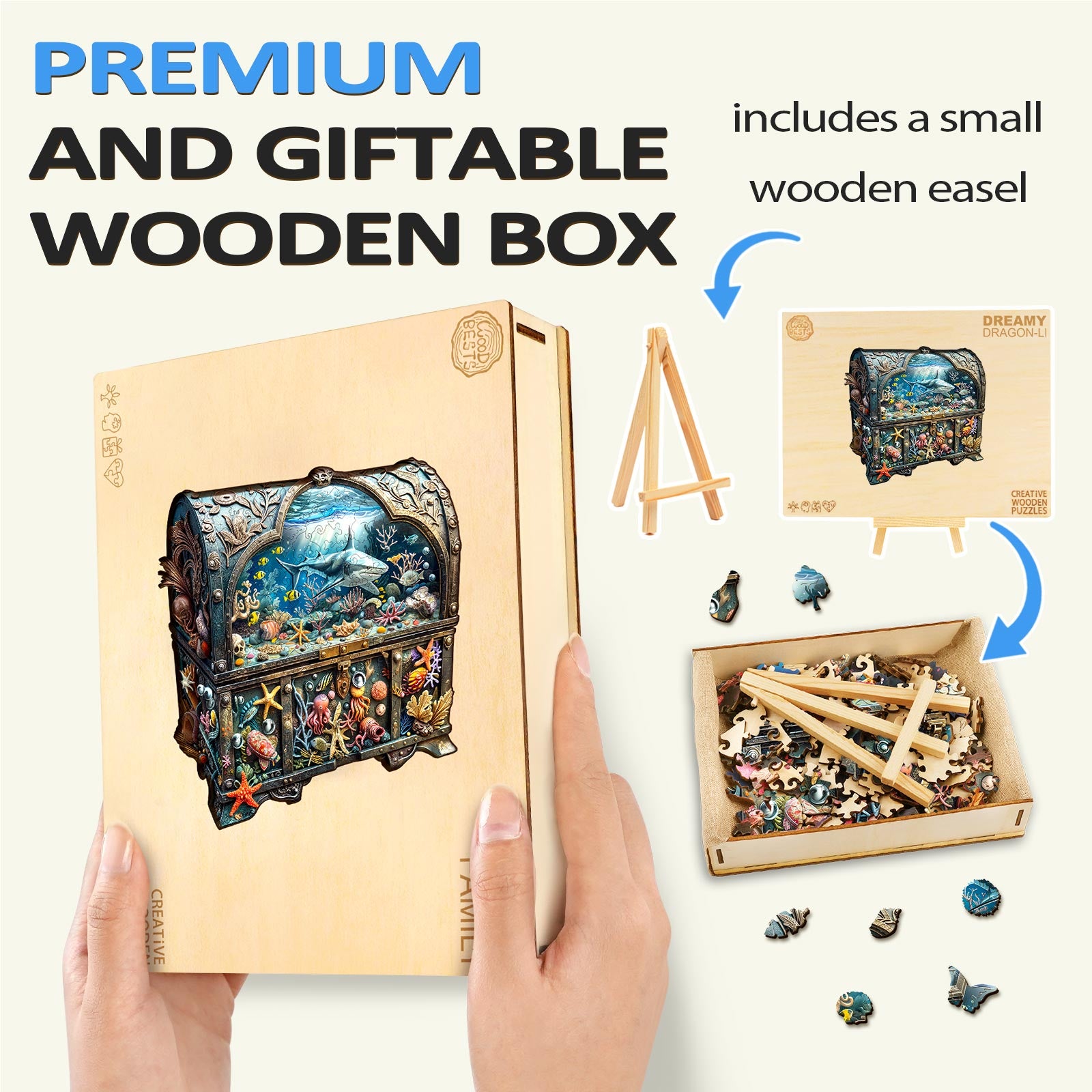 Treasure Chest Ocean-2 Wooden Jigsaw Puzzle