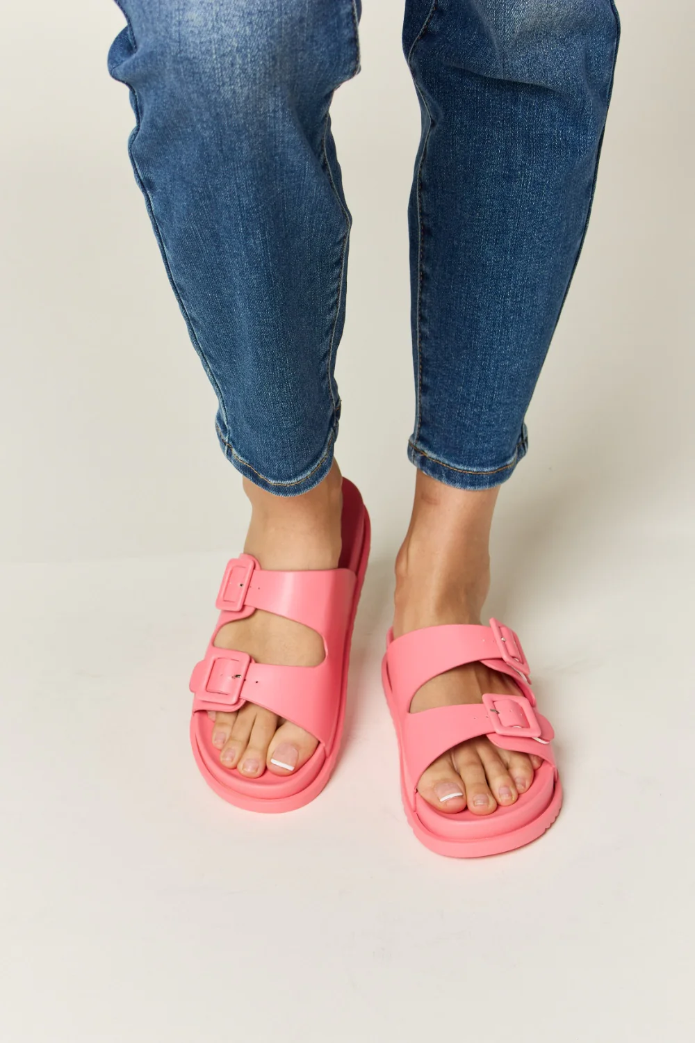 Double Buckle Open Toe Sandals