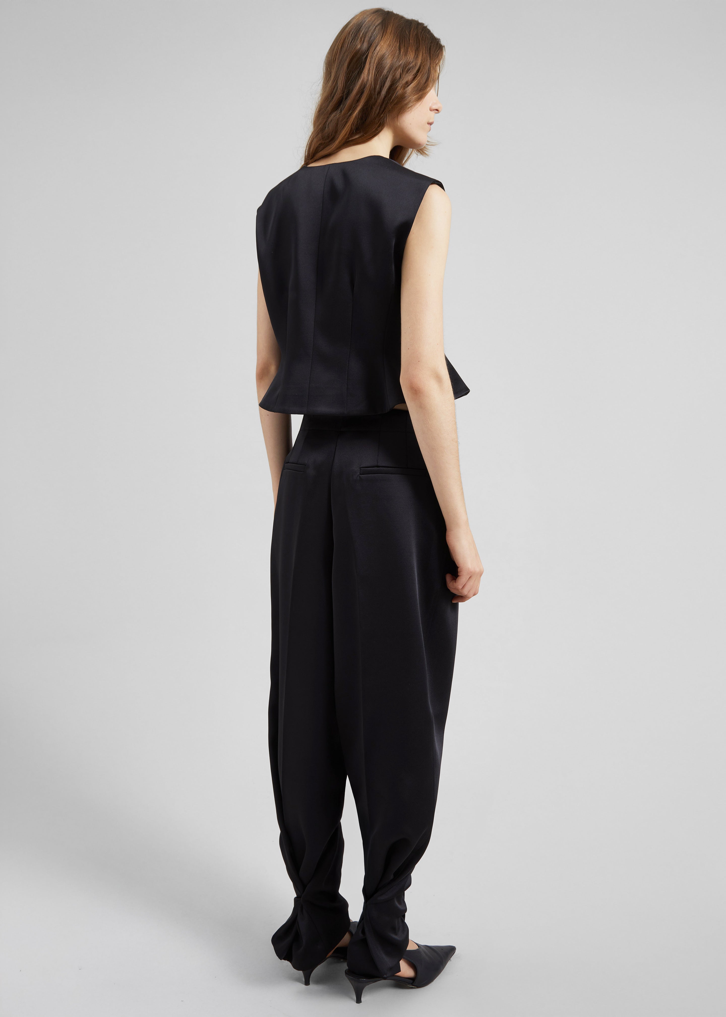 Rui Satin Vest - Black