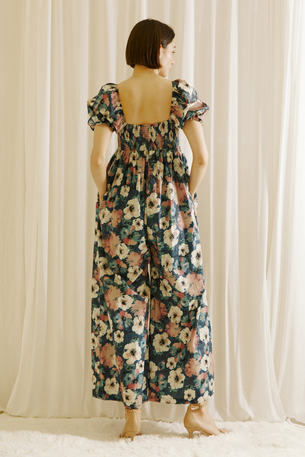 Adrianna Blue Floral Jumpsuit