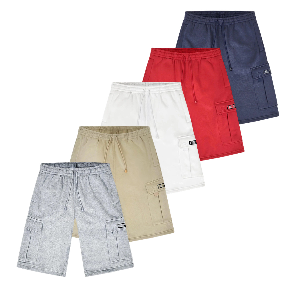 Baggy fit Fleece Shorts Menswear Cargo pocket