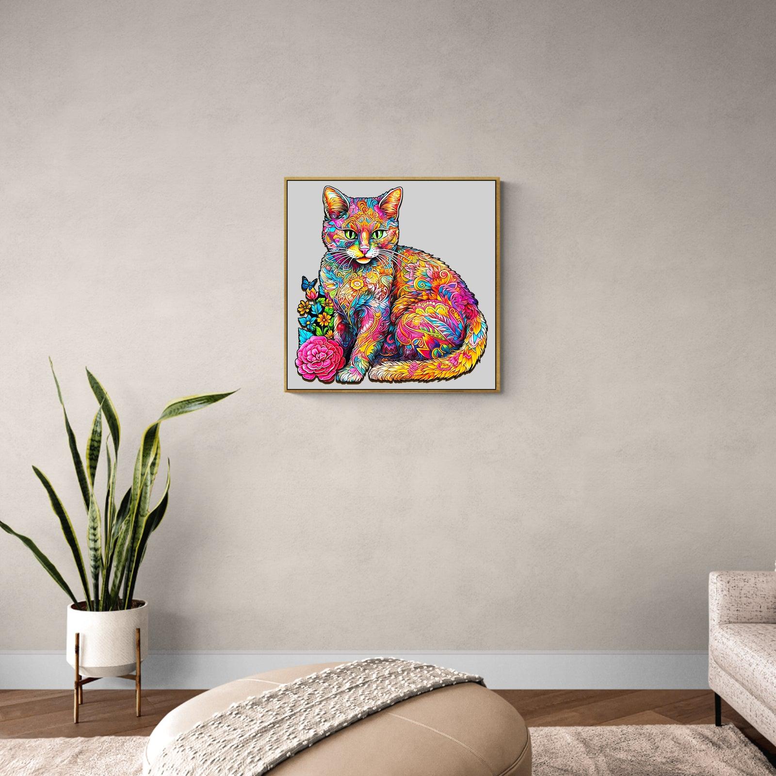 Naughty Cat Wooden Jigsaw Puzzle