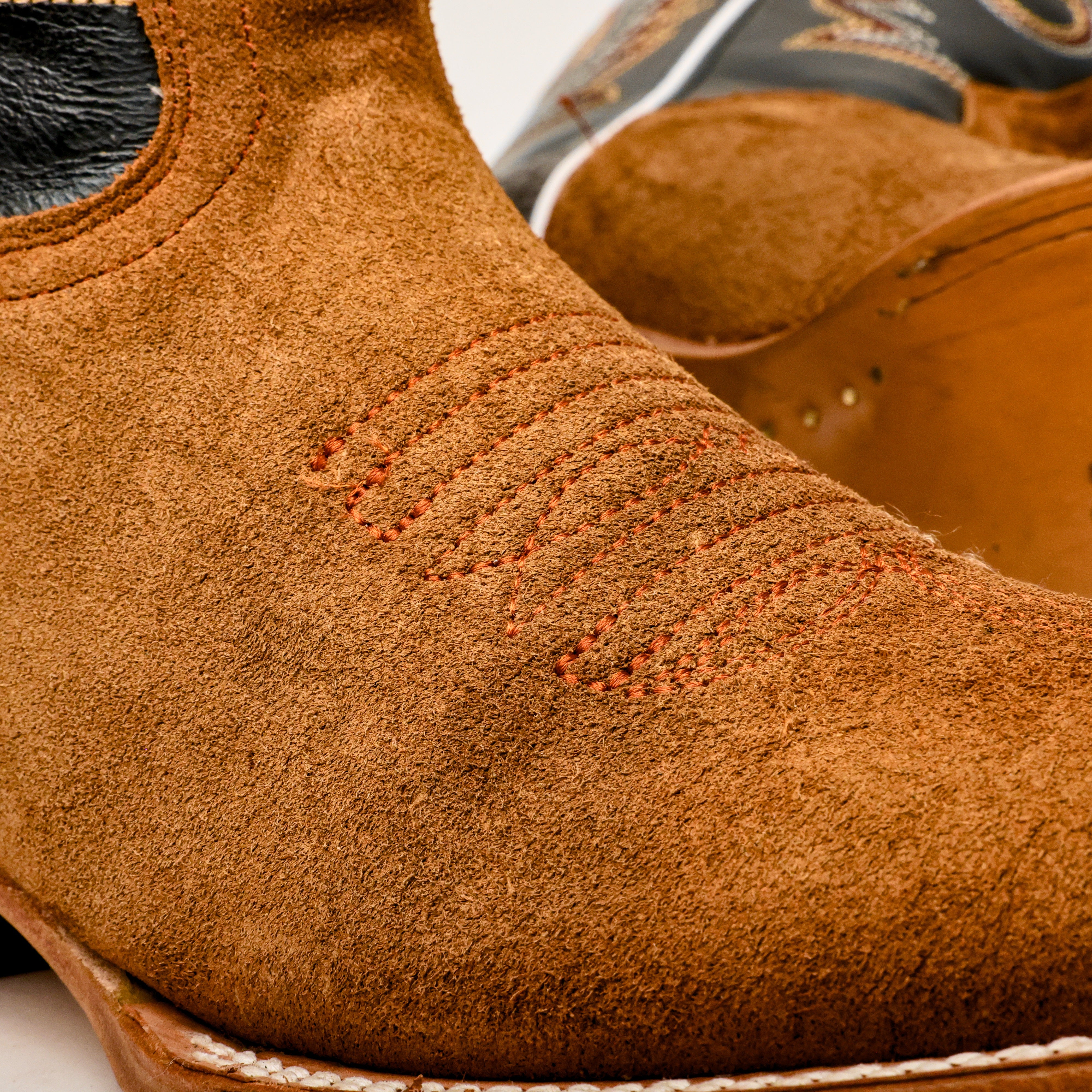 Honey Rough-Out Boots - Square