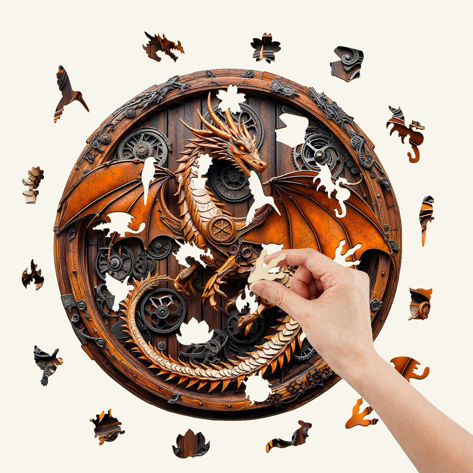 Mechanical Dragon-1 Wooden Jigsaw Puzzle