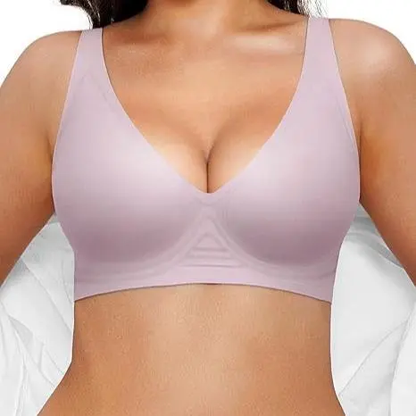 Wireless No Underwire Leopard Print Jelly Bra Everyday Comfort Push Up Seamless T-Shirt Bra