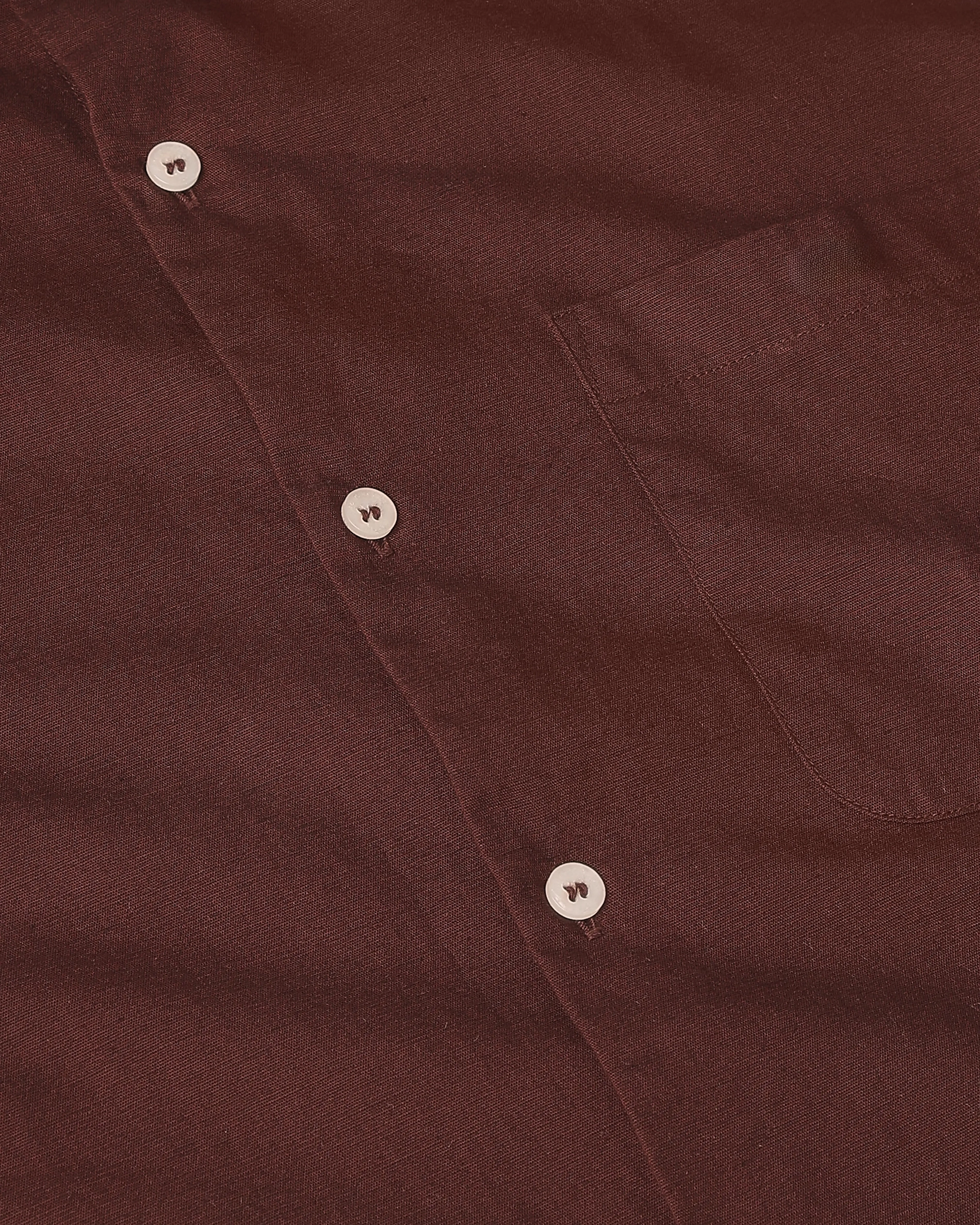Leisure Simple Daily Slim-Fit Breathable Maroon Shirt