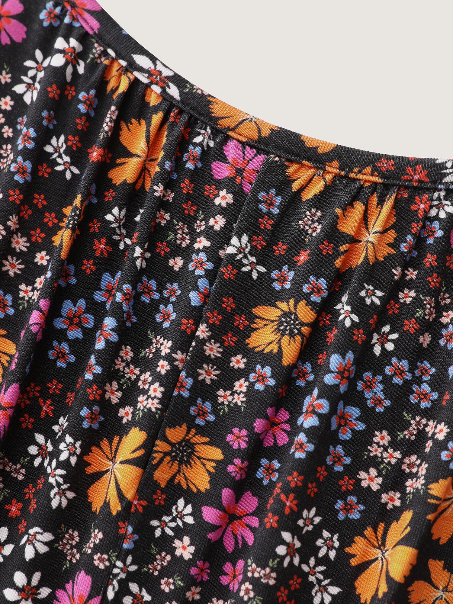 Supersoft Vibrant Floral Print Stretchy Jumpsuit