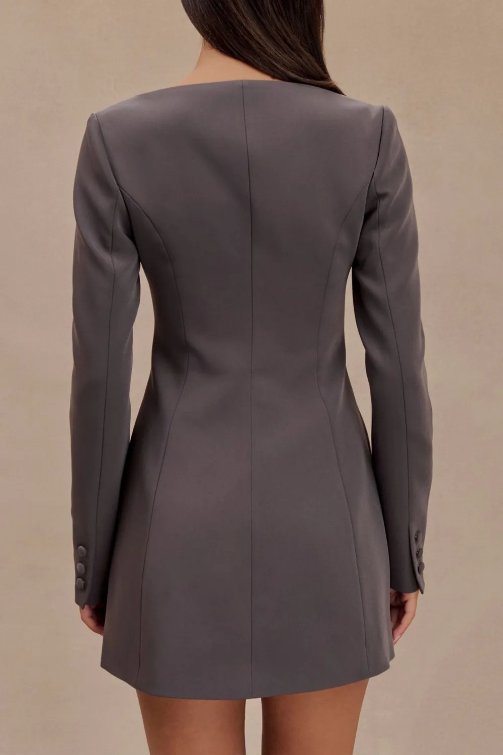 Daily Boat Neck Suiting Mini Dress