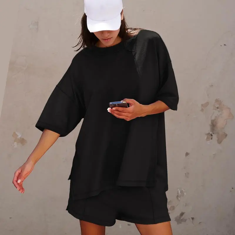 Women Lounge Sets Short Sleeve Cute Tops Shorts