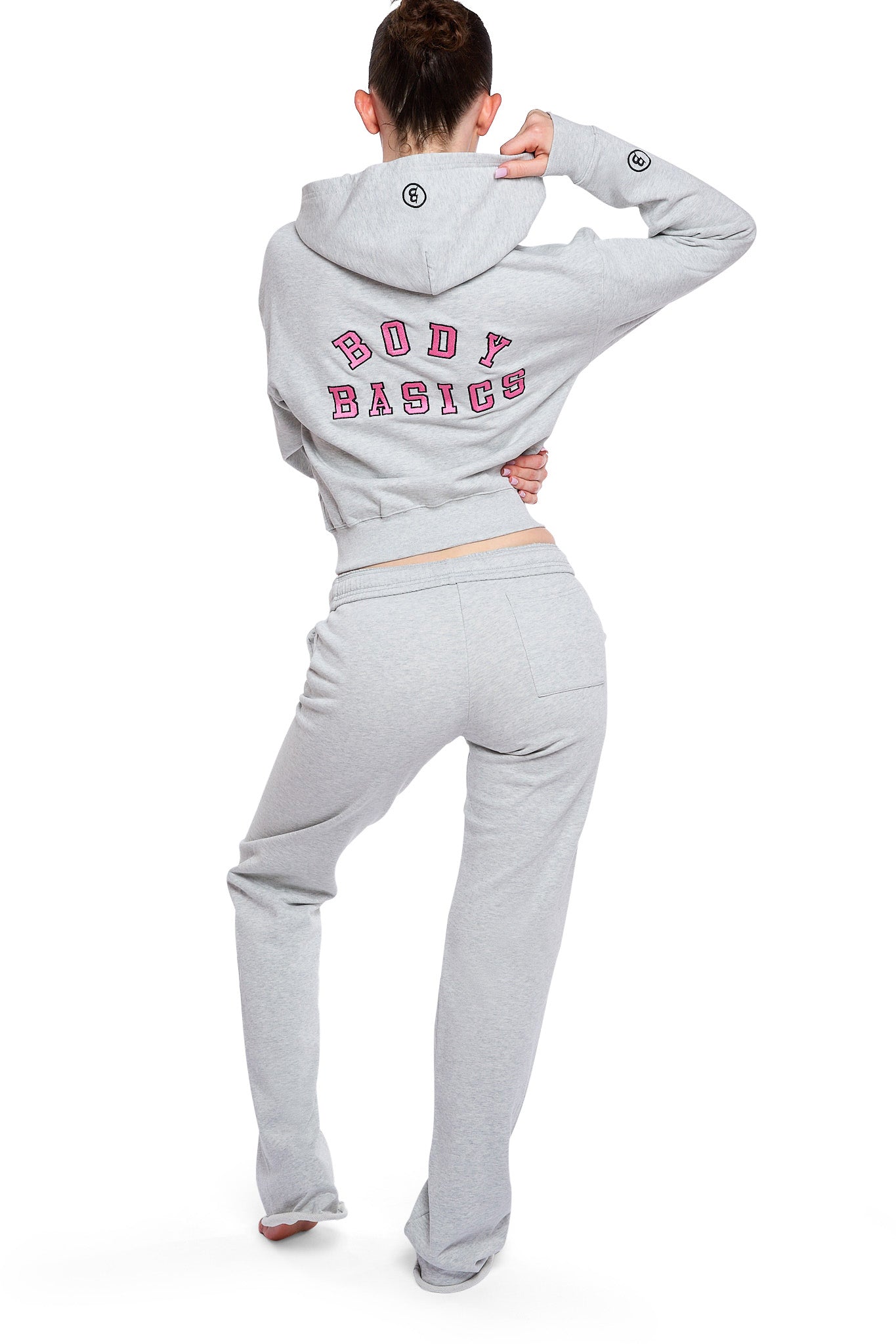 BODY UNIVERSITY SWEATPANTS 2.0 (HEATHER GREY/PINK)