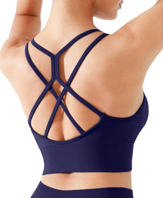 Seamless High-Waisted Yoga Pants & Seamless Cross-Back Sports Bra