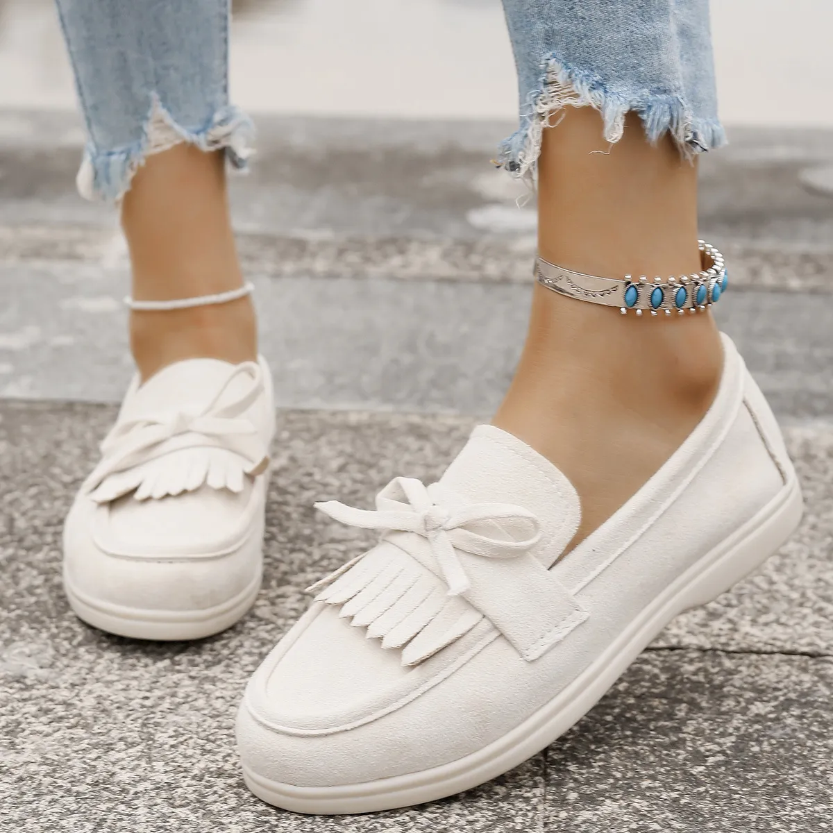 Round Toe Flats Loafers (multiple color options)