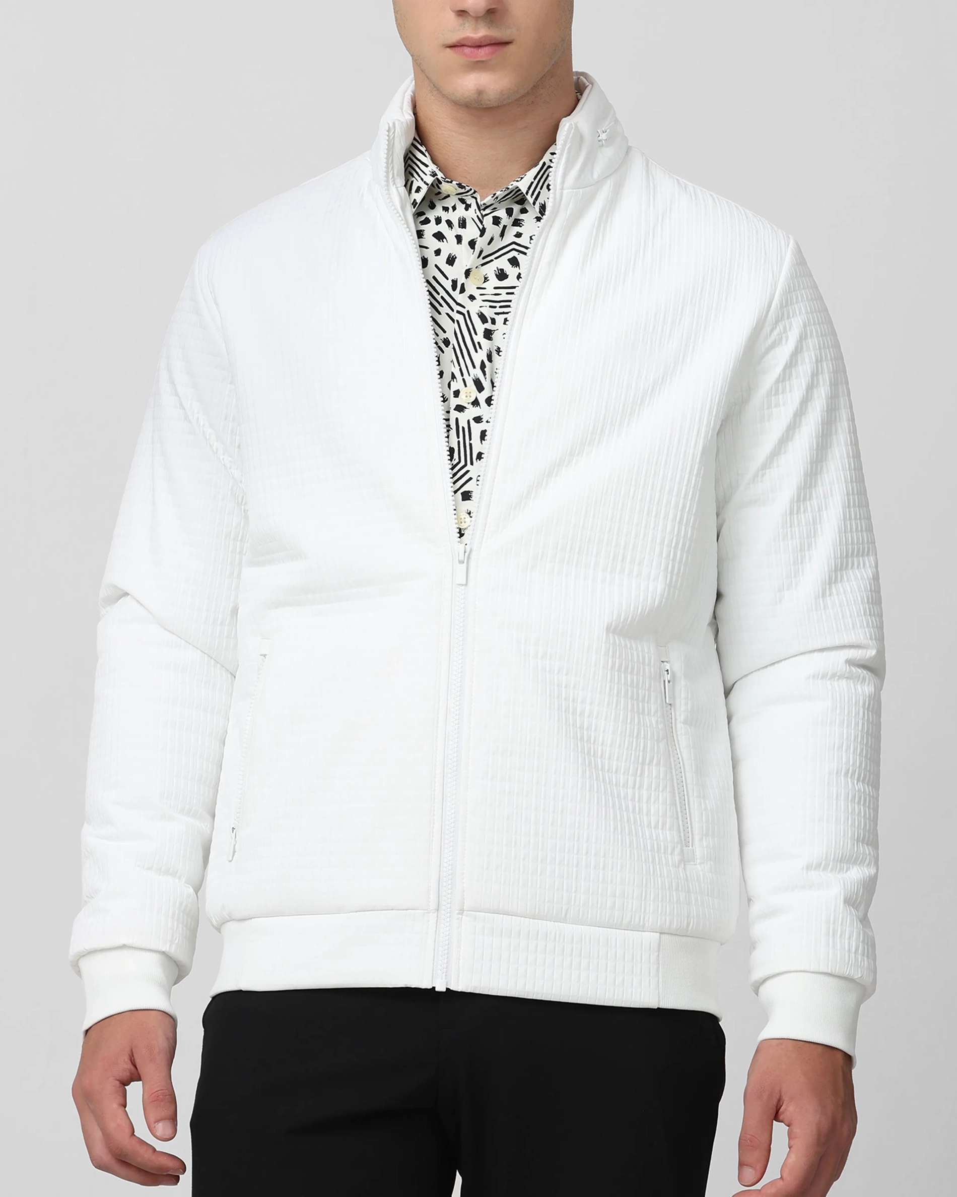 Versatile Comfortable Slim-Fit White Jacket
