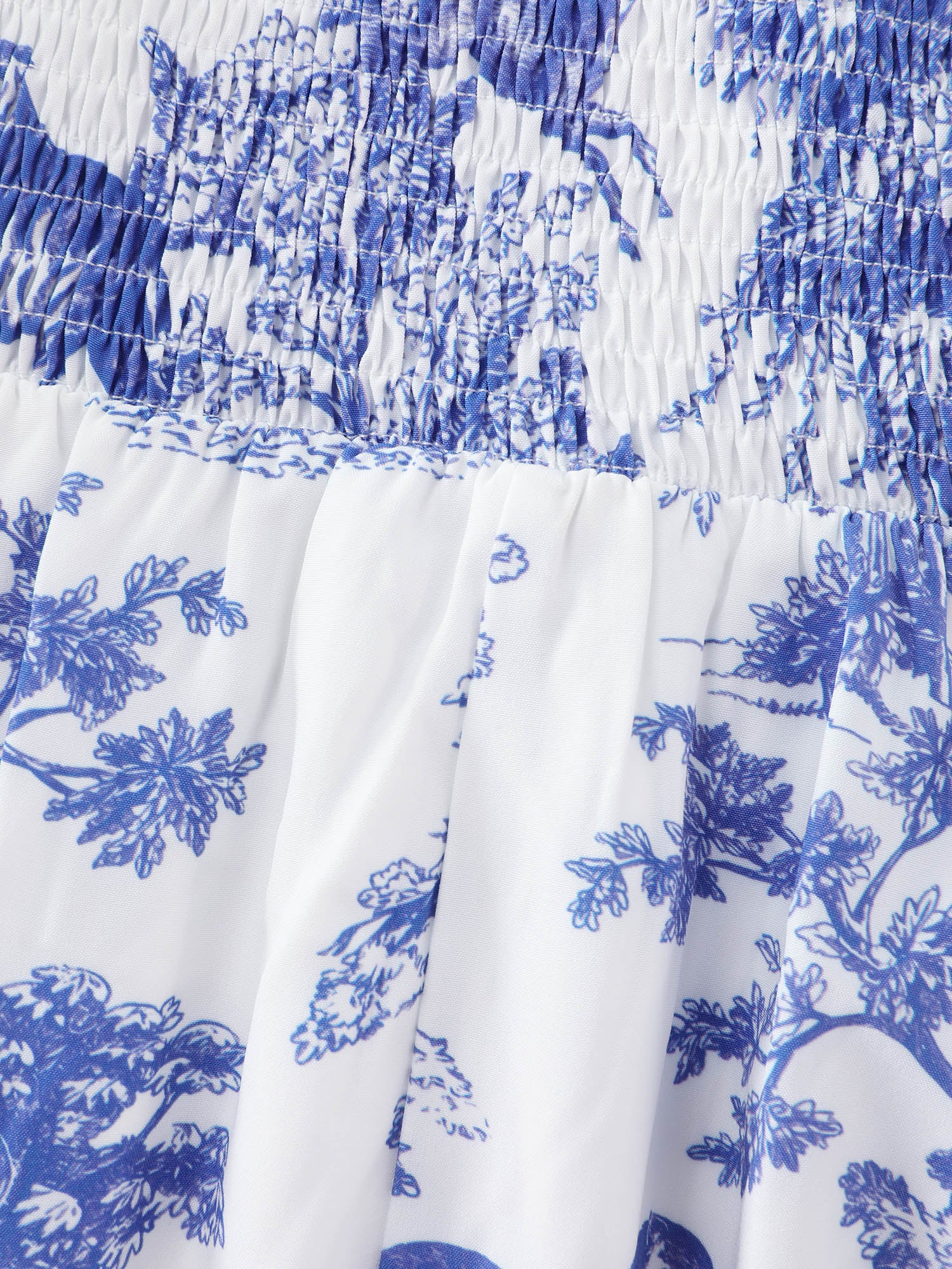 Floral Print Pockets Stretchy Waist Midi Dress