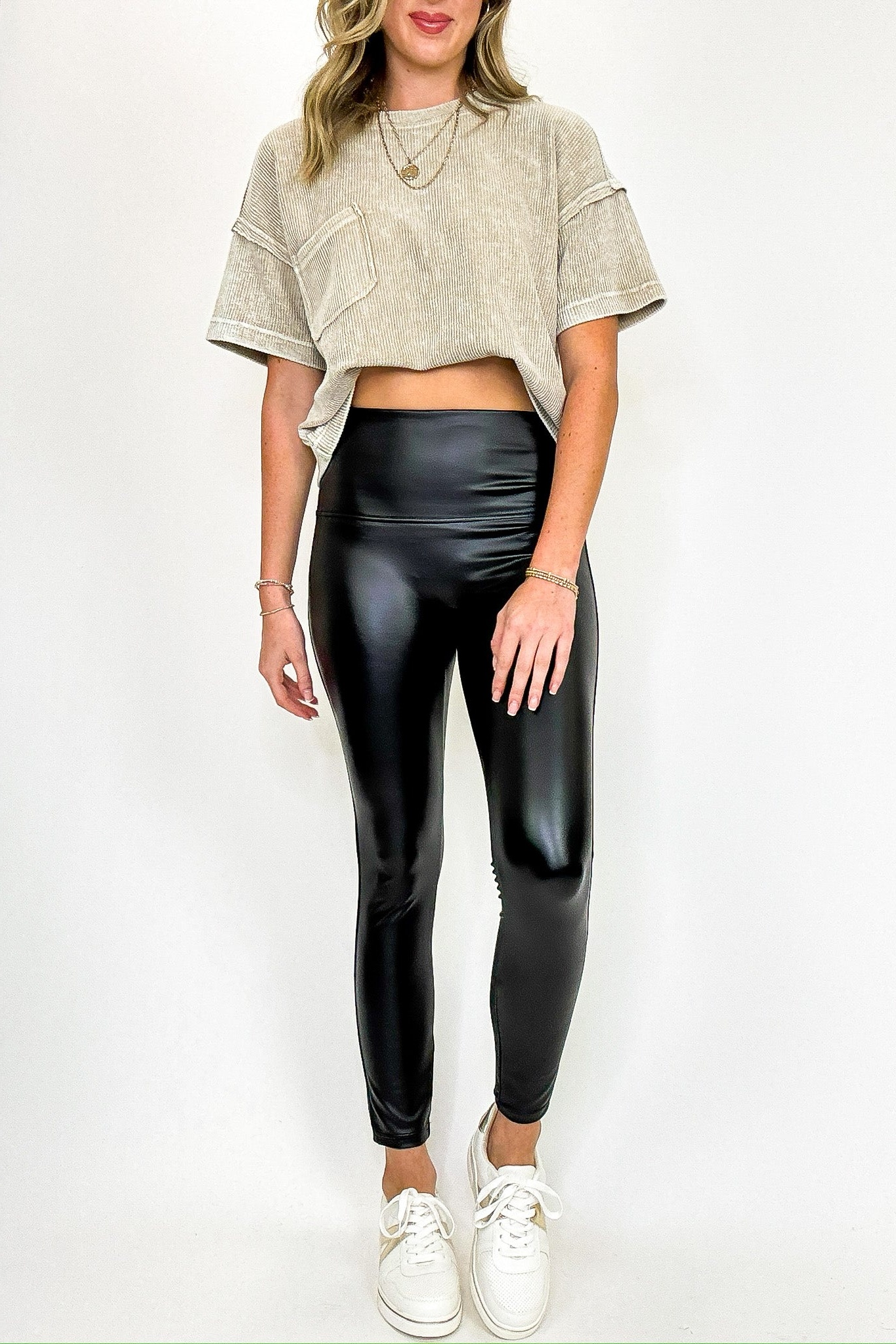 Runway Flex High Waist Faux Leather Leggings