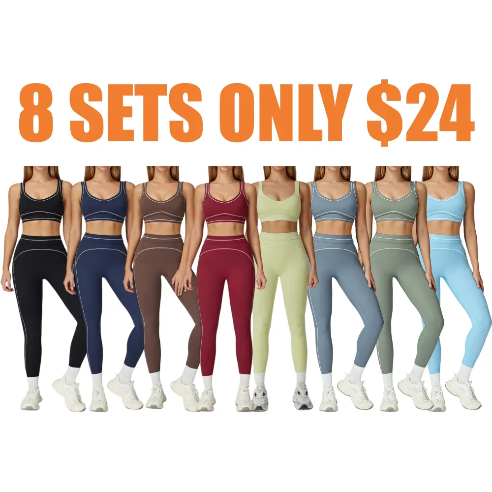 Women’s 2-Piece Sports Set – Color-Block Yoga Outfit