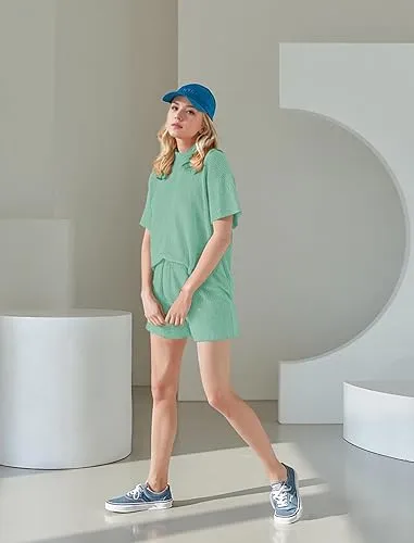 Women's Textured Knit Shorts Outfit(Under $3 a set!)