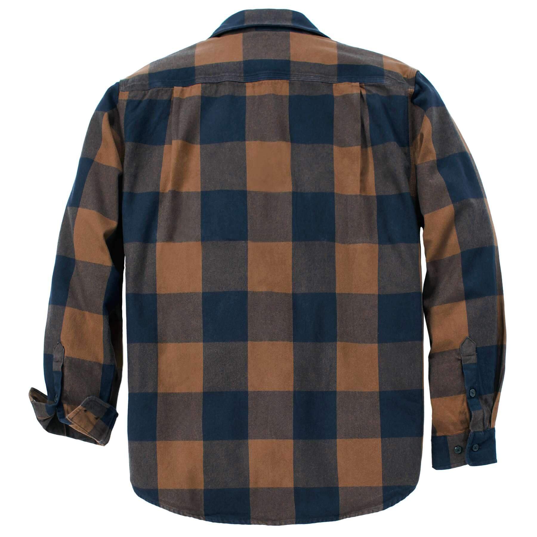 CHT Loose Fit Heavyweight Flannel Long-Sleeve Plaid Shirt 107013