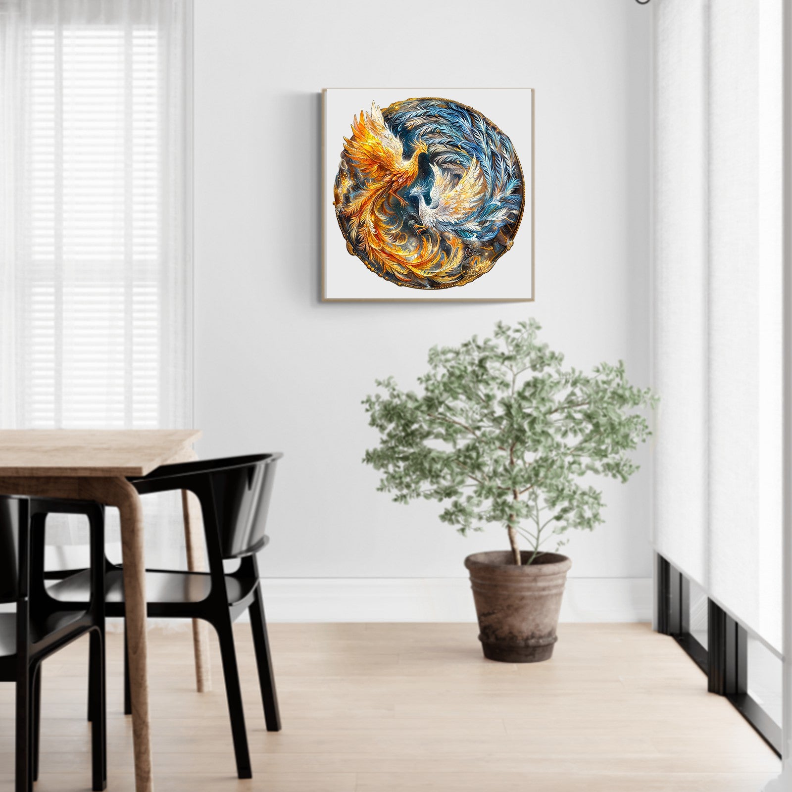 Yin Yang Phoenix-2 Wooden Jigsaw Puzzle