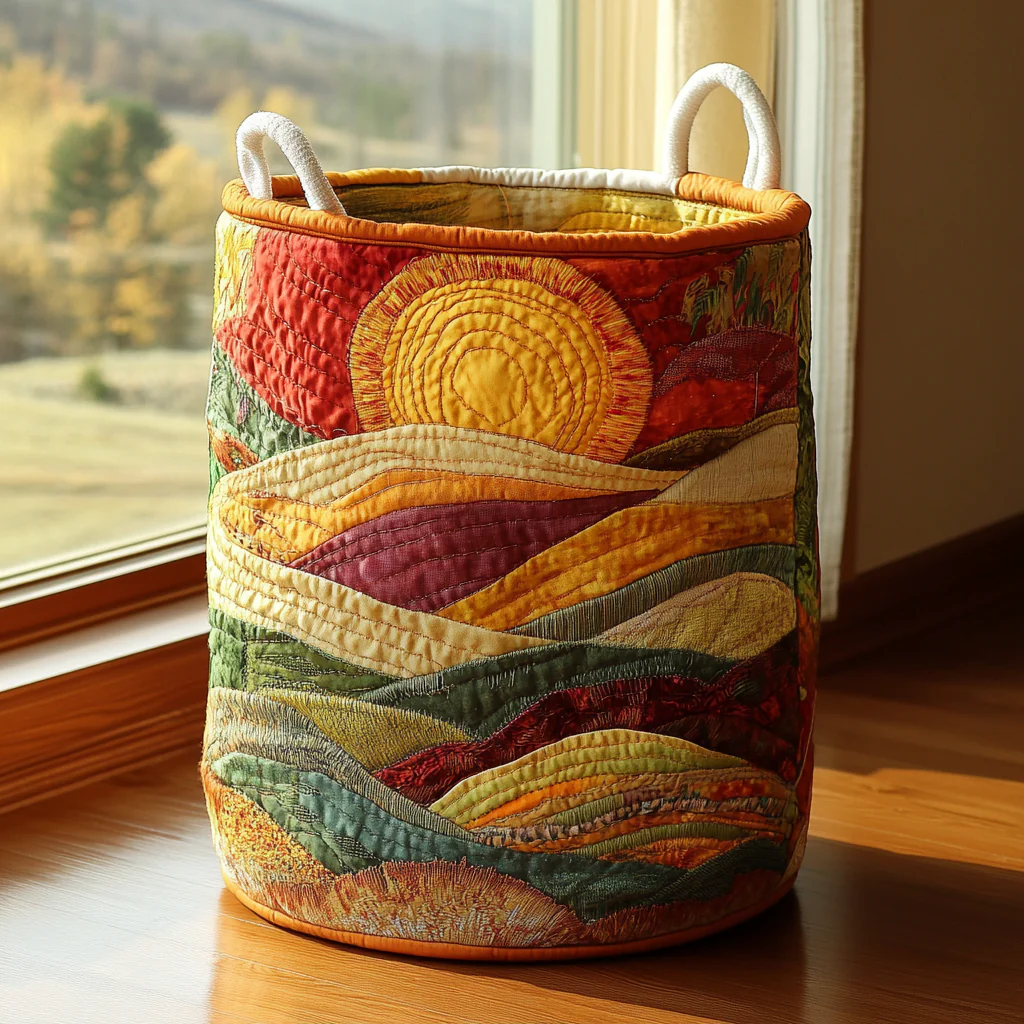 Sunshine  Quilted Laundry Basket – 2026 New 3D Textured Craft Design