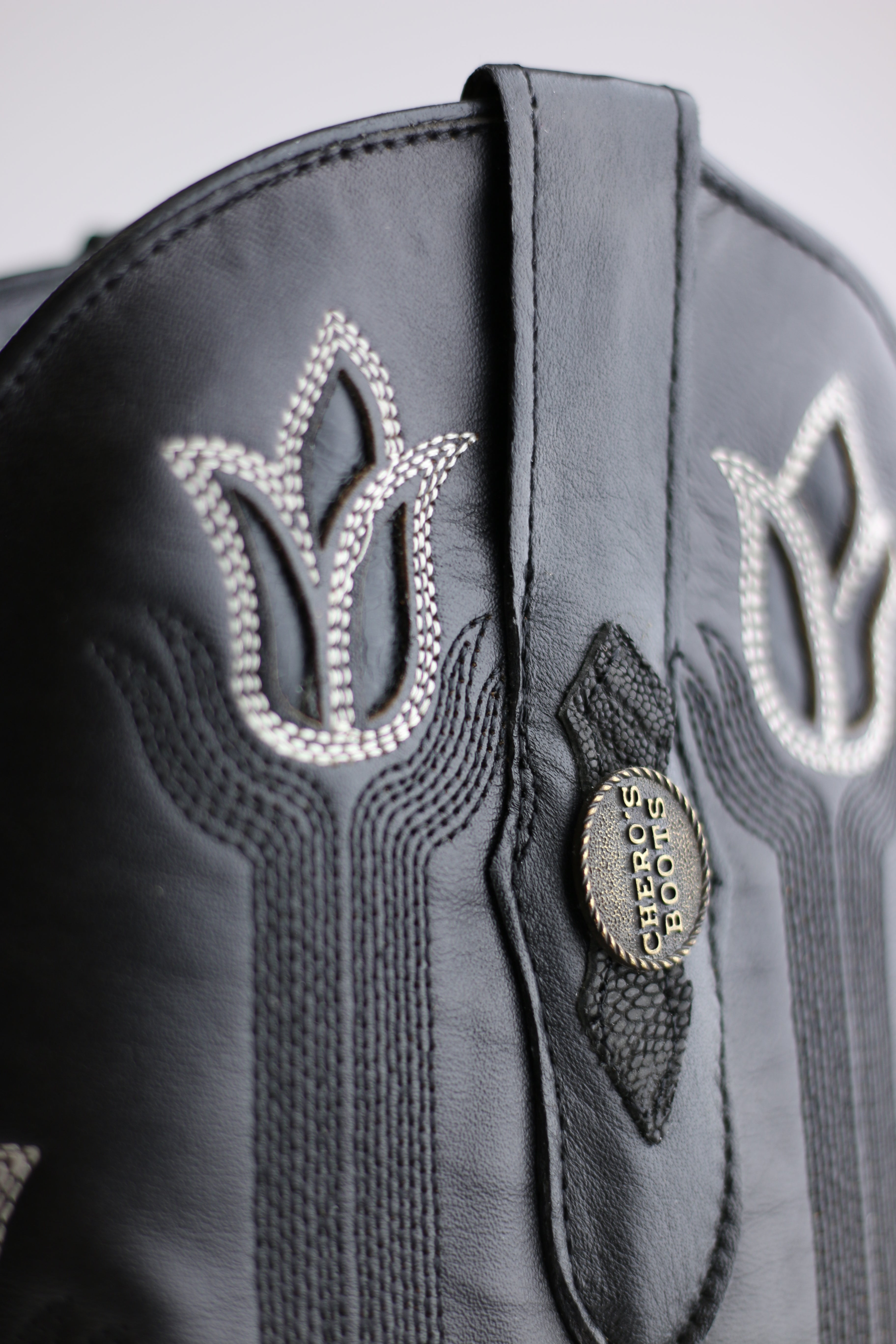 Chero's Premium Exotic Ostrich Leg Charcoal Clearance Sale 70%OFF