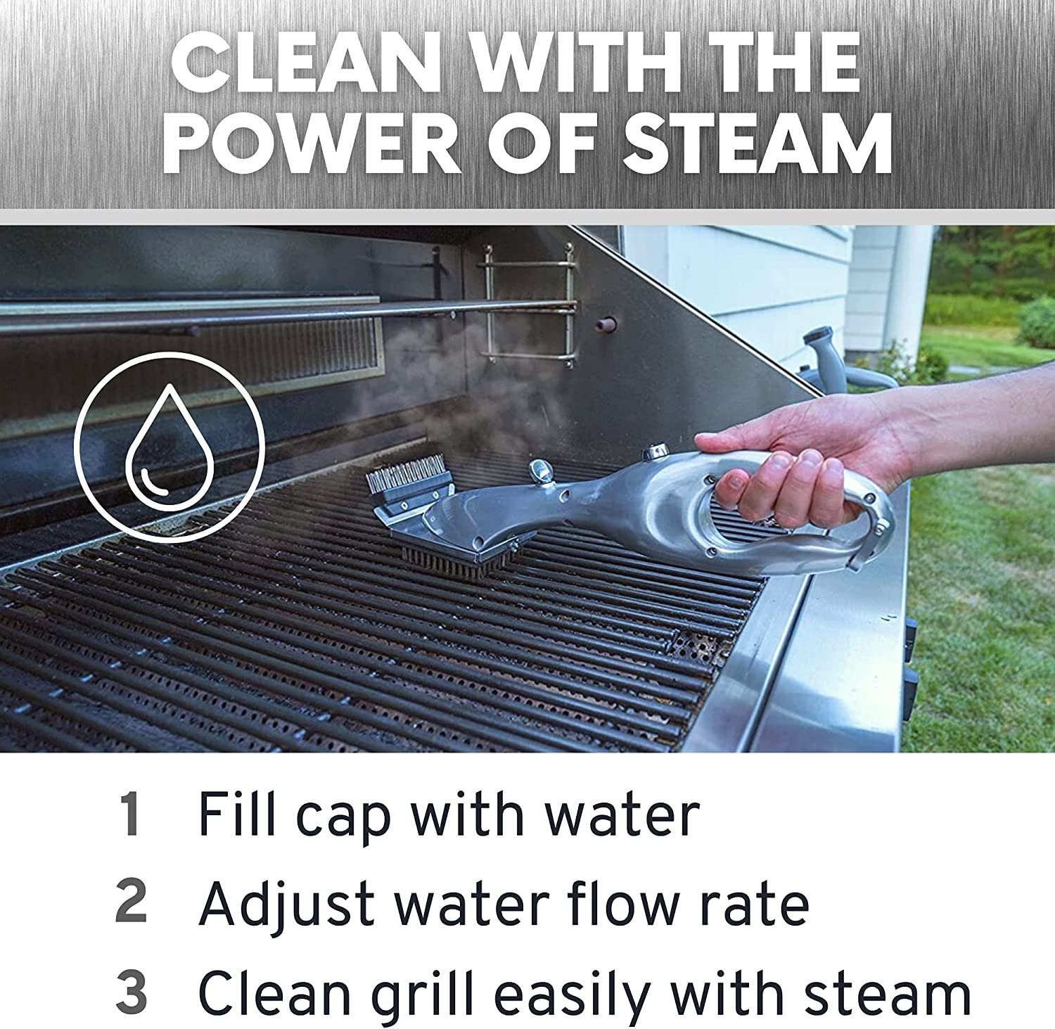 Outdoor BBQ Steam Cleaning Brush