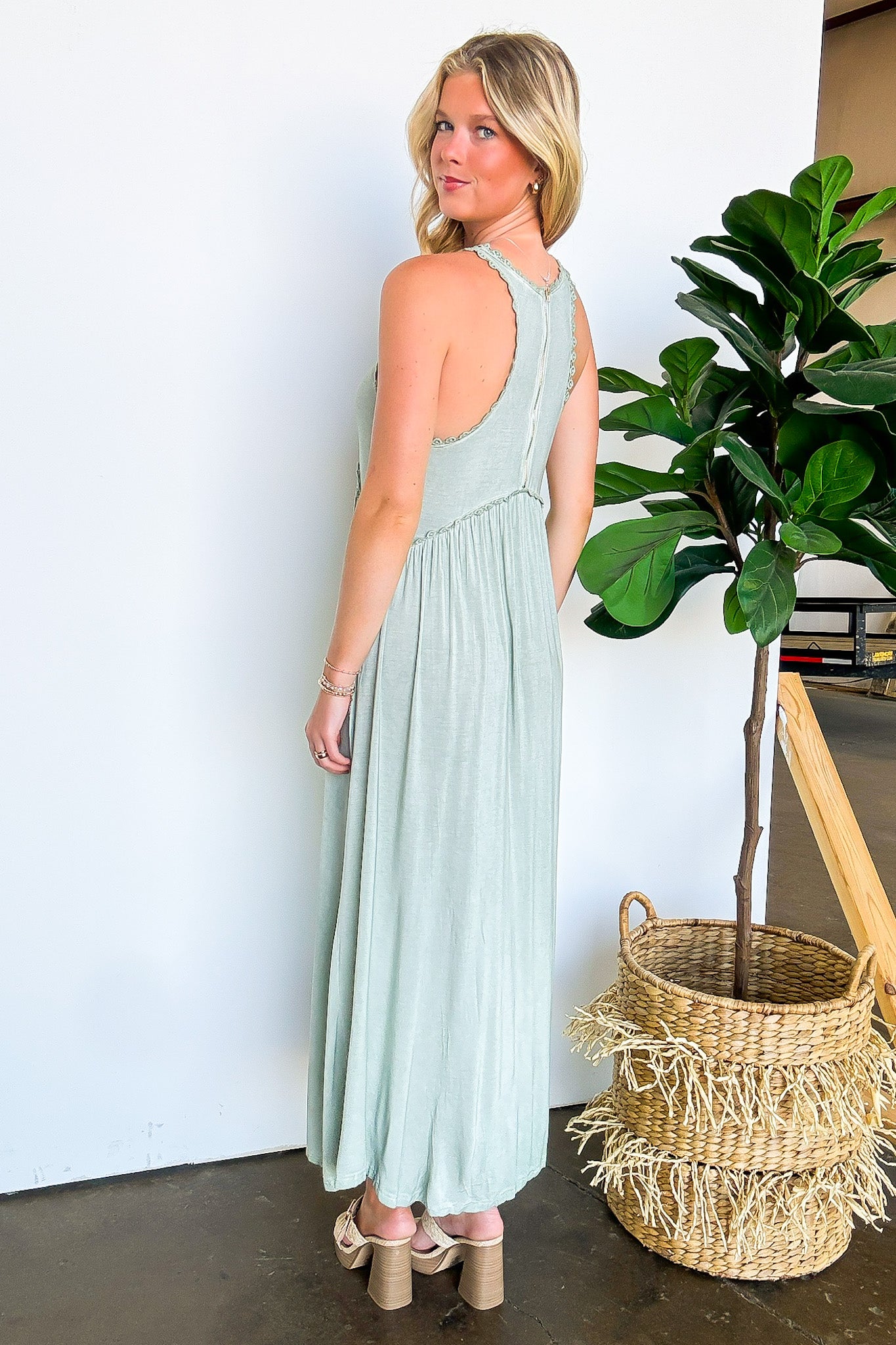 Flowy Maxi Front Slit Dress