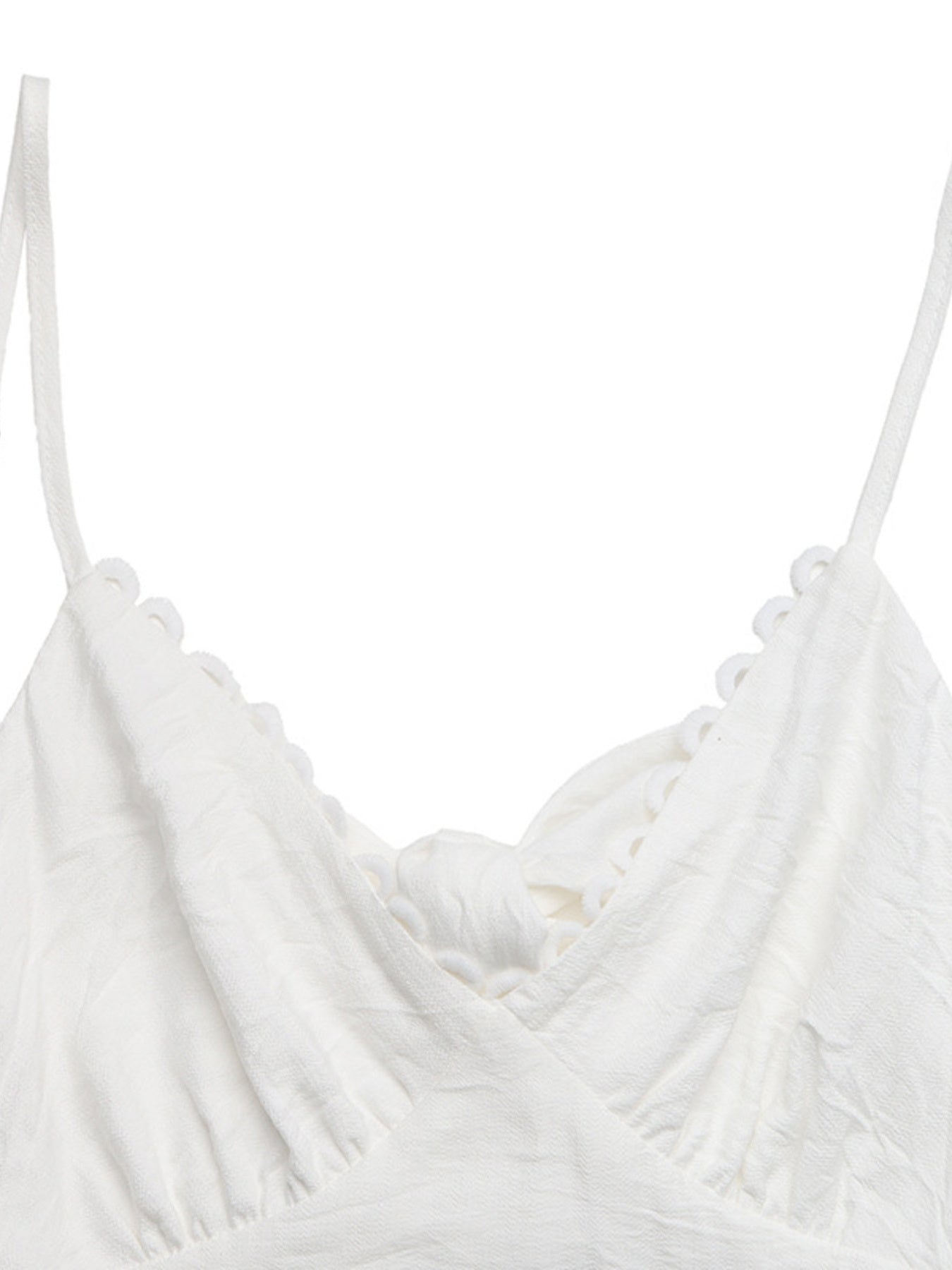 Lace Detail V-Neck Tiered Maxi Dress