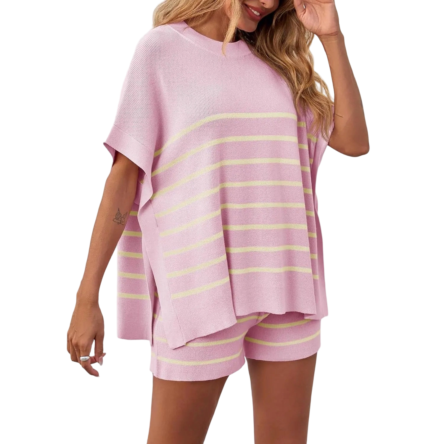 Women's Oversized Stripe Lounge Set