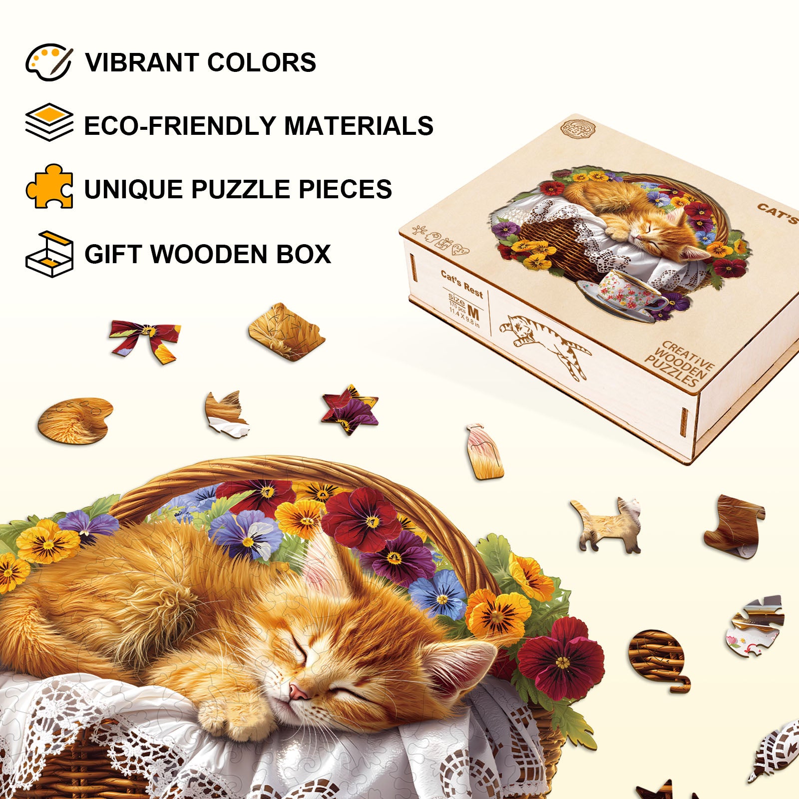 Cat’s Rest Wooden Jigsaw Puzzle
