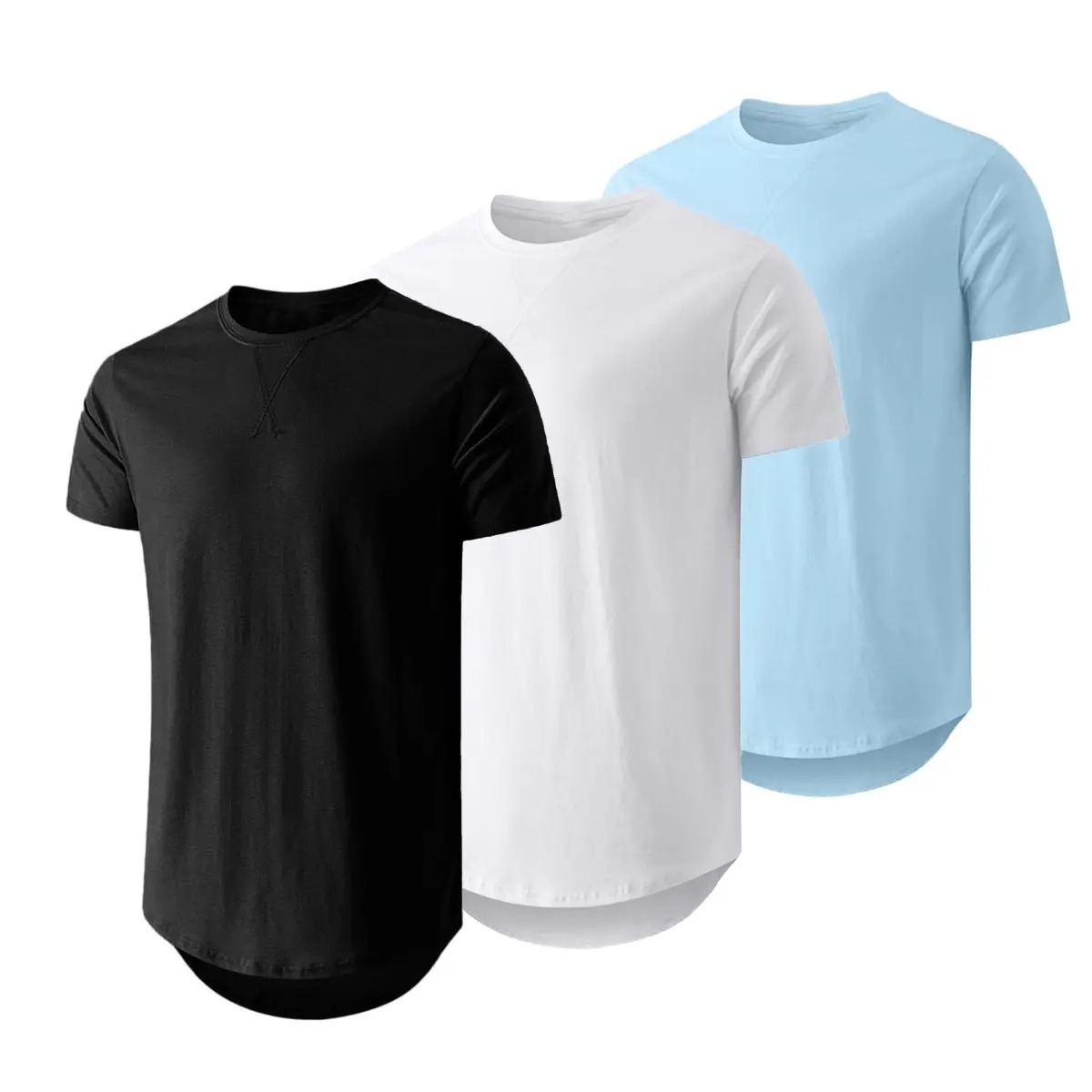 Men's Hipster Longline Crewneck T-Shirt