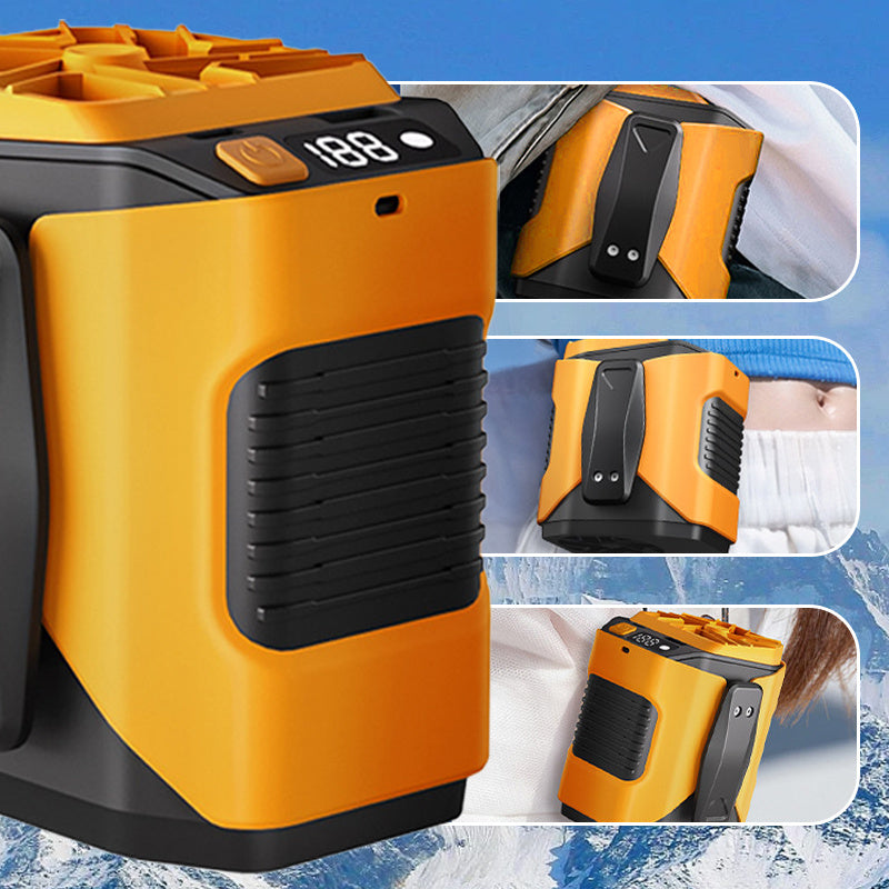 🏖️Sale For 50% OFF🌀6000mAh Multifuntion Waist Fan with 100 Speeds & Flashlight🌬️⚡