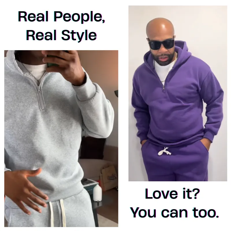 🔥Men's Plain Drop Shoulder Sweatsuit Set🔥