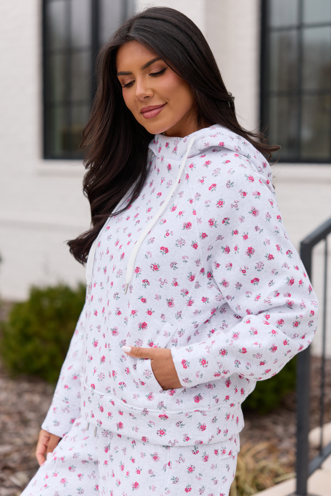 Jolie Pink Floral Hoodie