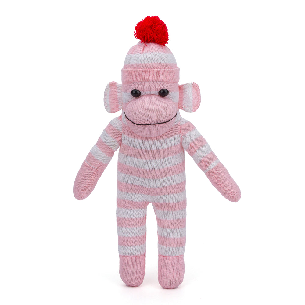 Sock Monkey 16inch Pink