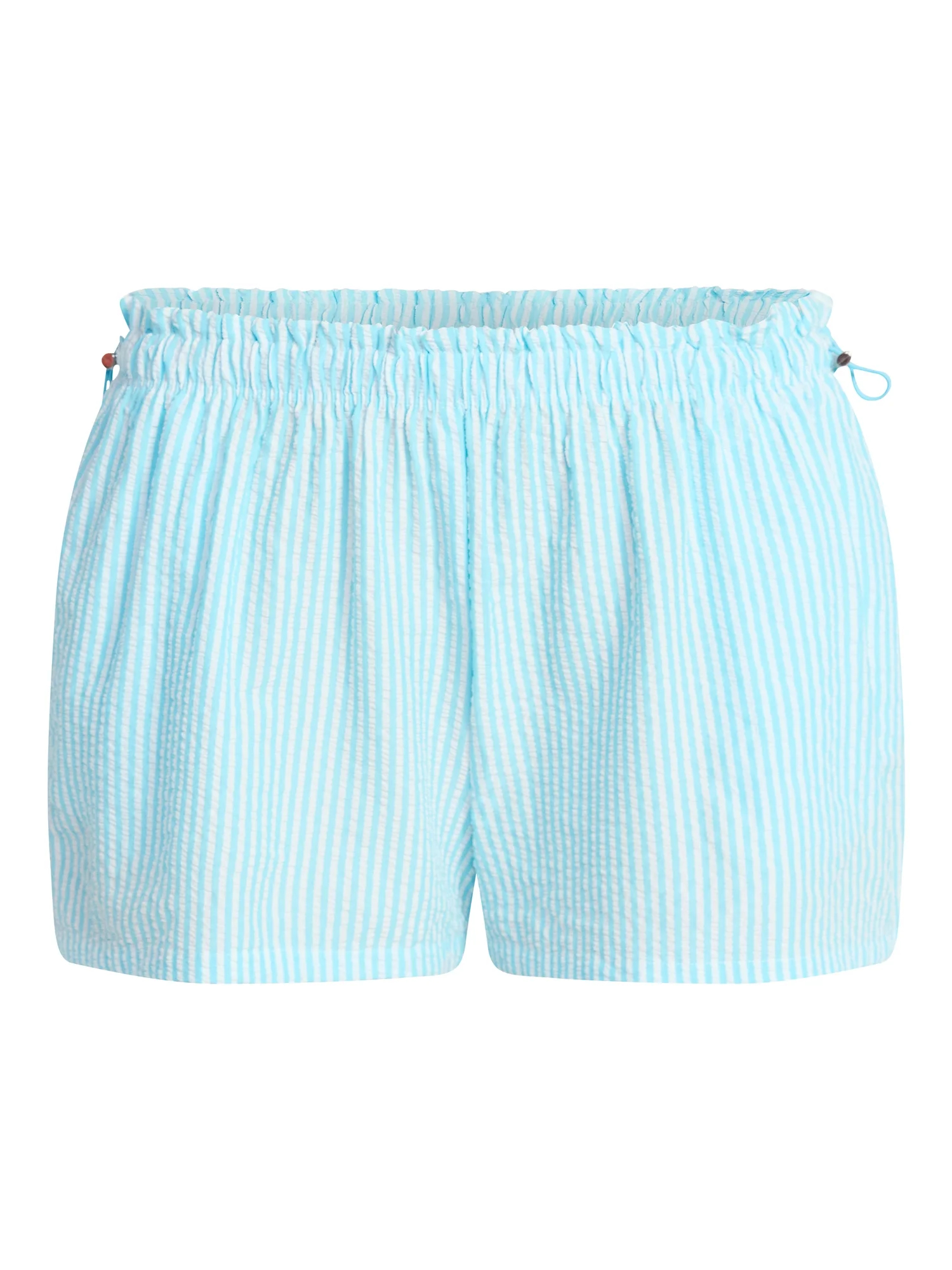 Women's Striped Seersucker Bungee Shorts, 2