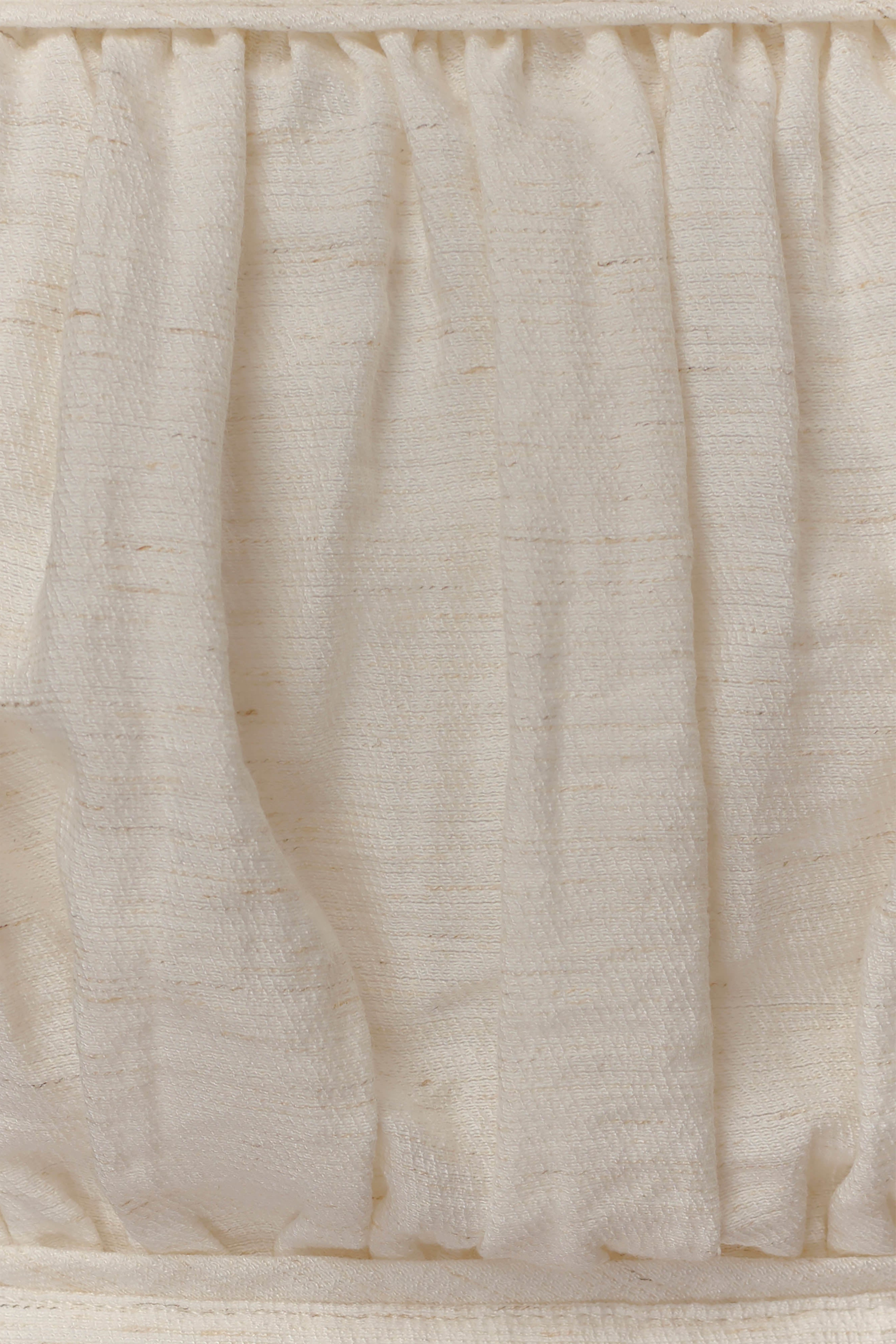 Marle Shirred Linen Bandeau