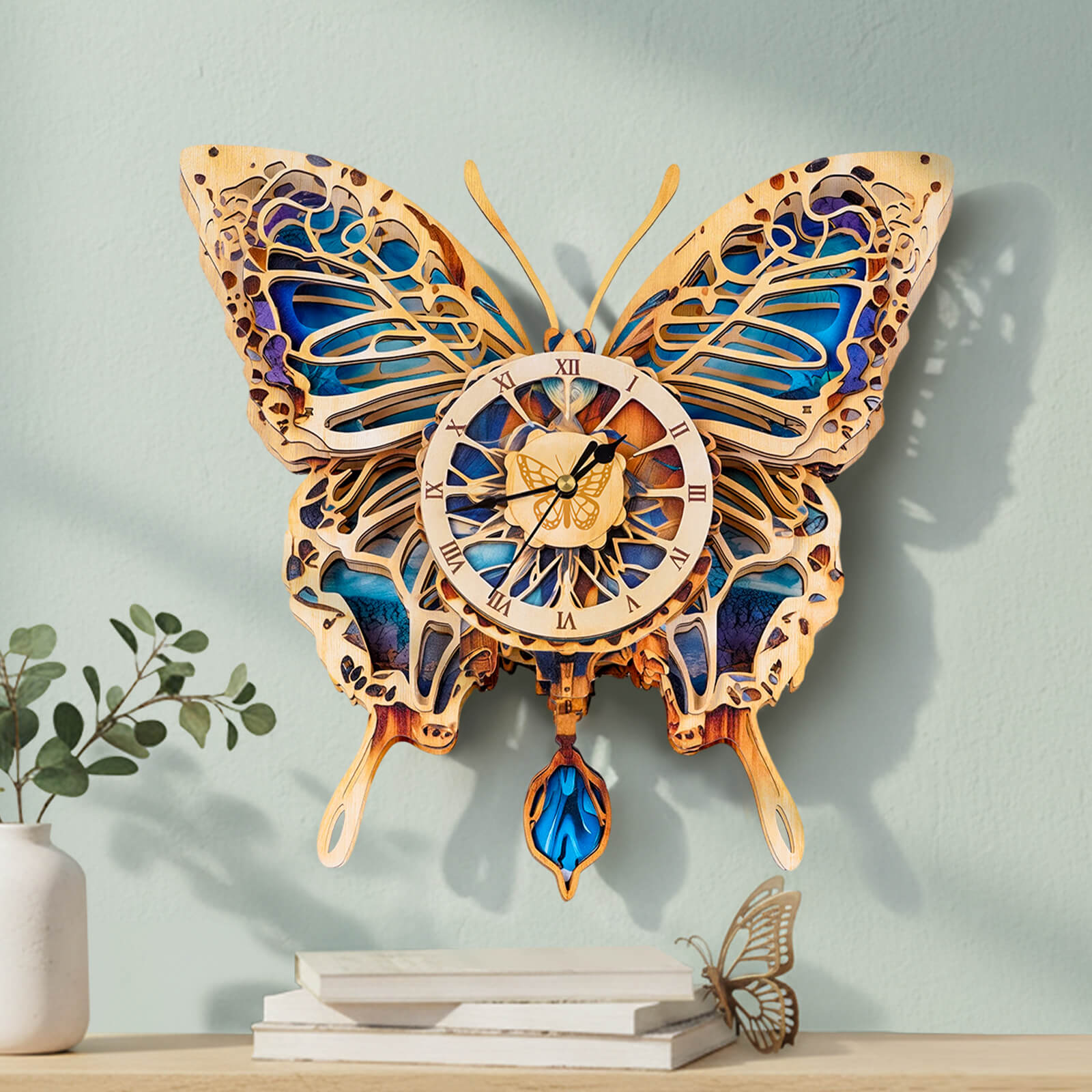 Butterfly â€“ DIY Wooden Clock, 3D Puzzle Craft Kit