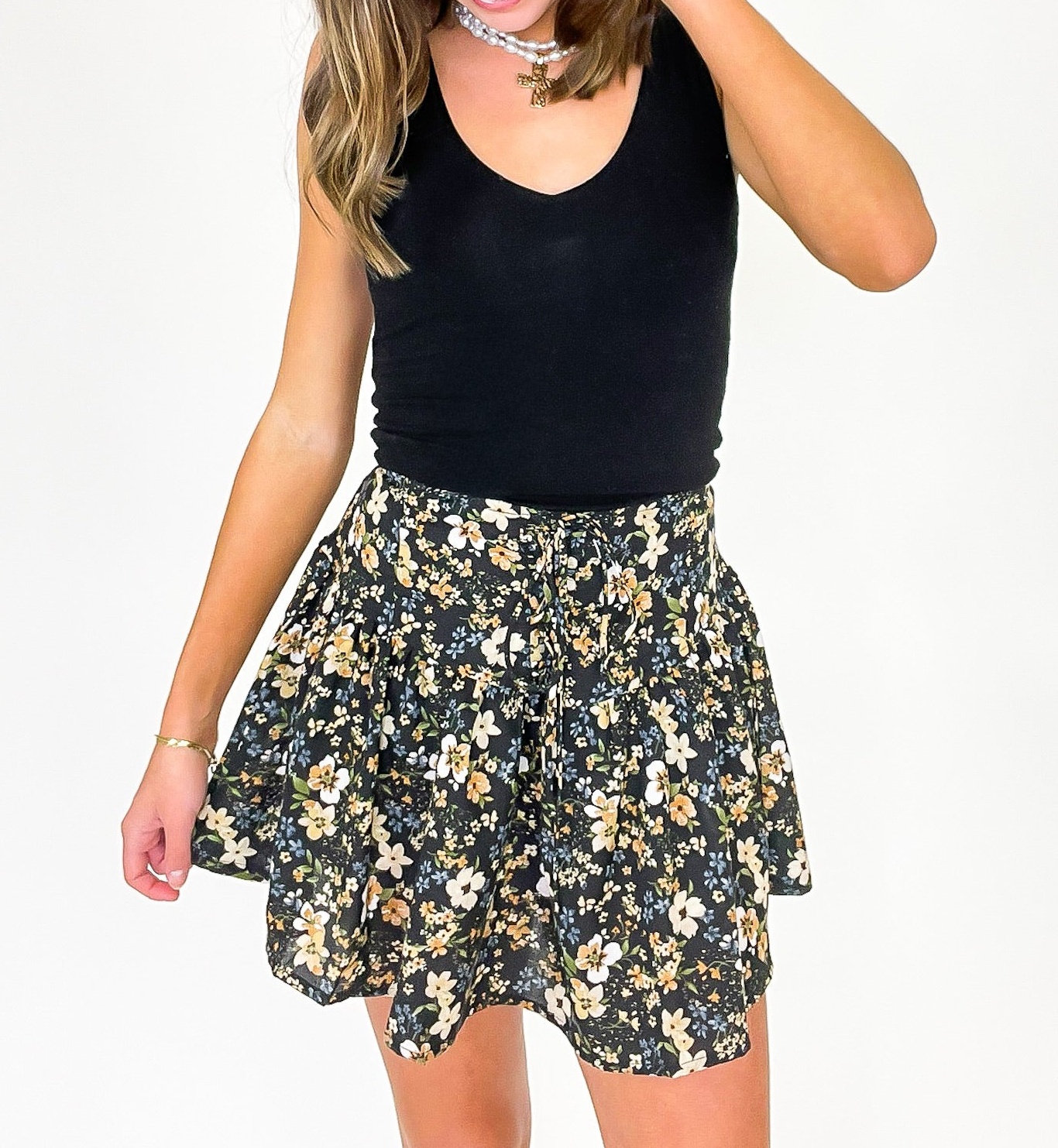 Petal Laced Smocked Skort