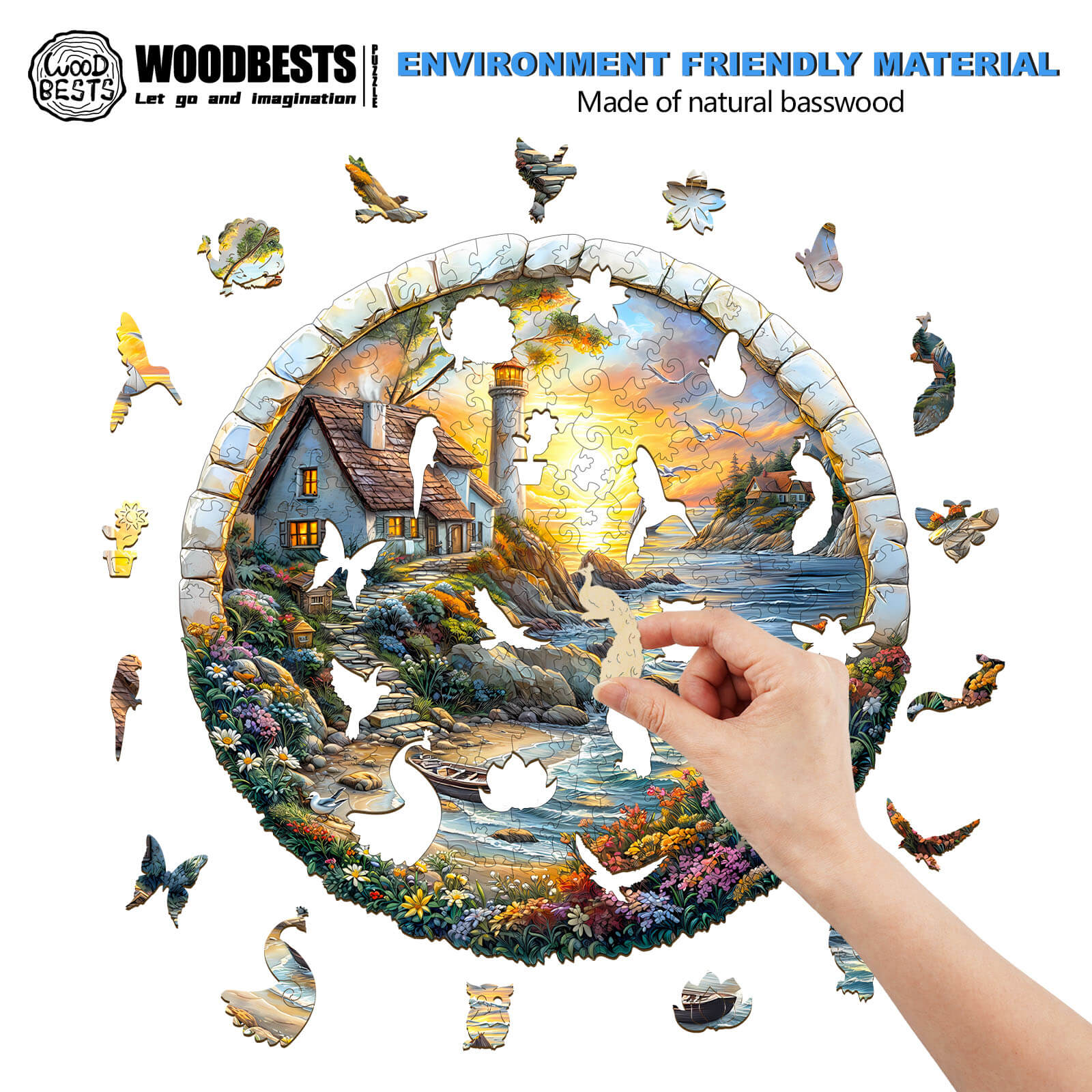 3D Sea island Wooden Jigsaw Puzzle