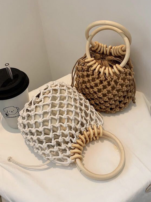 Hollow Split-Joint Woven Handbags Bags