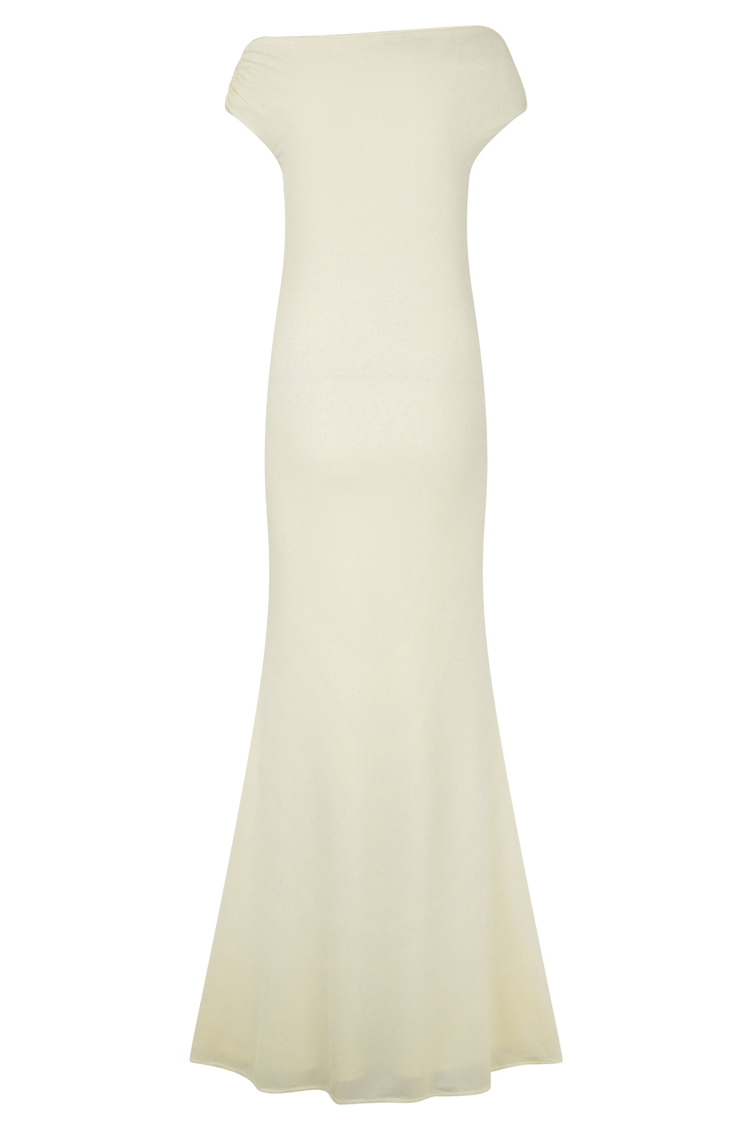 Ivory Slinky Maxi Dress With Hardware